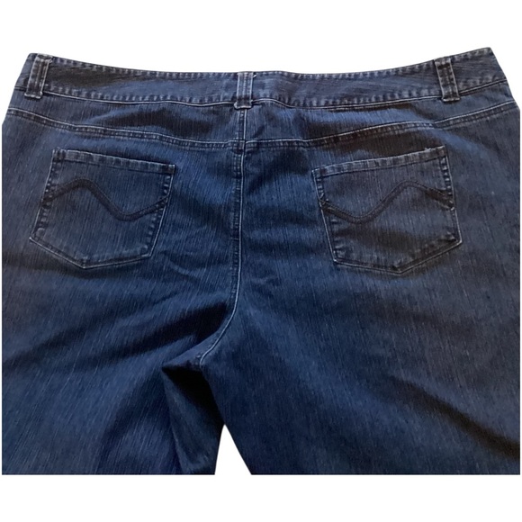 CJ Banks Dark Blue Straight Leg Jeans Plus Size 28 W Petite - Picture 5 of 10